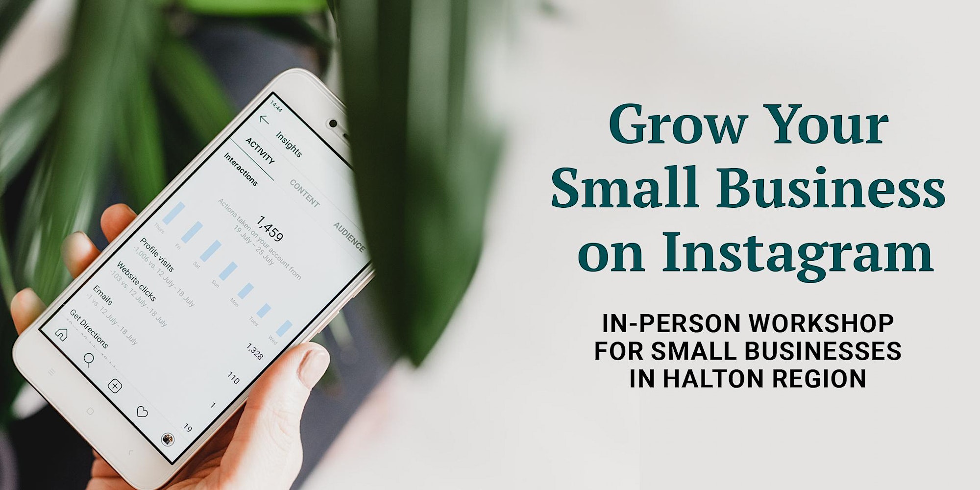 Grow your small business on Instagram: In-person workshop for small businesses in Halton Region.